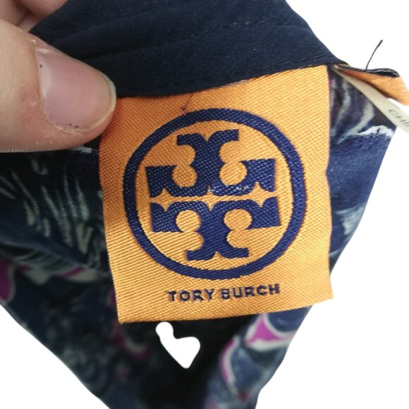 Tory Burch Silk Blend Peasant Tassel Ruffle Bell Sleeve Blouse Size 10 Shirt - Picture 13 of 15